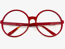 Oversized Vintage Retro Style Clear Lens EYEGLASSES X-Large Red Frame 1734