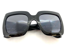 Oversized Vintage Retro Style SUNGLASSES Large Black Frame E1879