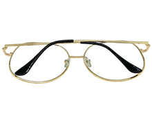 Oversized Exaggerated Vintage Retro Style Clear Lens EYEGLASSES Large Gold Frame 6404