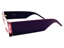 Space Futuristic Robotic Cyclops Modern Contemporary SUNGLASSES Sleek Pink Frame 9262