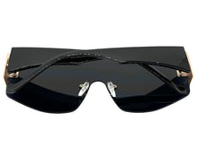 Oversized Futuristic Modern Retro Shield Style SUNGLASSES Large Flat Dark Lens 10858