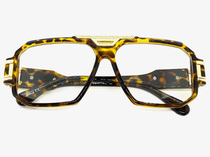 Classic Vintage Retro Hip Hop Rapper Style Clear Lens EYEGLASSES Tortoise & Gold Frame 5408 (Copy)