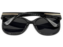 Oversized Exaggerated Vintage Retro Style SUNGLASSES Large Black Frame - Dark Lens 9091