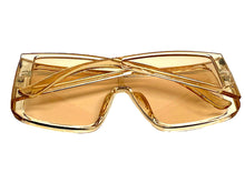 Futuristic Modern Rerto Blinder Shield Style SUNGLASSES Champagne Frame 6513