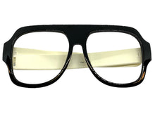 Oversized Classic Vintage Retro Style X-Large Black Lensless Eye Glasses- Frame Only NO Lens 541095