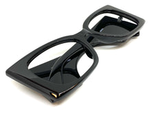 Oversized Exaggerated Retro Cat Eye Style Super Thick Black Lensless Eye Glasses- Frame Only NO Lens 80576