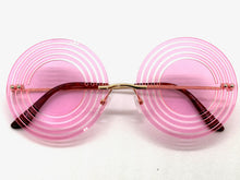 Funky Party Club Raver Hippie SUNGLASSES Spiral Pink Lens 4997