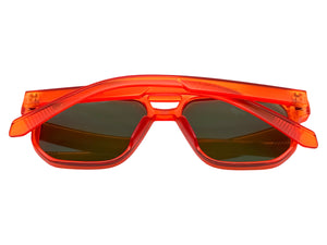 Classic Vintage Retro Hip Hop Style SUNGLASSES Square Matte Orange Frame 80930