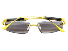 Classy Elegant Luxury Modern Style SUNGLASSES Rimless Gold Frame 5335