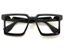 Classic Retro Style Square Black Lensless Eye Glasses- Frame Only NO Lens 30497