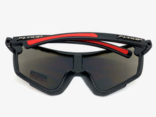 Oversized Retro Sporty Wrap Around Style SUNGLASSES Large Black & White Frame 3694