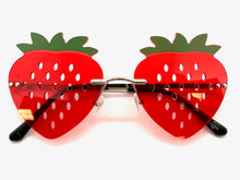 Funky Party Club Raver Strawberry Shaped SUNGLASSES Red Lens 5218