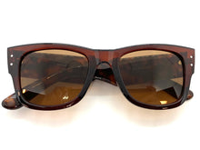 Classic Vintage Retro Style SUNGLASSES Thick Square Brown Frame 6034