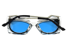 Classic Vintage Retro Cat Eye Style SUNGLASSES Funky Clear & Black Frame 1720