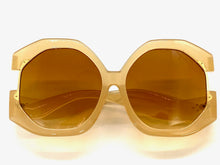 Oversized Vintage Retro Style SUNGLASSES X-Large Huge Tan Frame 80848