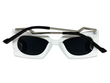 Classic Vintage Retro Cat Eye Style SUNGLASSES Funky White & Black Frame 1720
