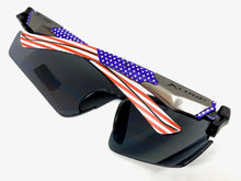 Military Tactial Sporty Wrap Around Style SUNGLASSES Patriotic USA Flag Frame 2718