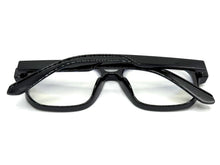 Classic Vintage Retro Style Clear Lens Blue Light Block Computer EYEGLASSES Black Frame 55013