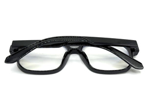 Classic Vintage Retro Style Clear Lens Blue Light Block Computer EYEGLASSES Black Frame 55013