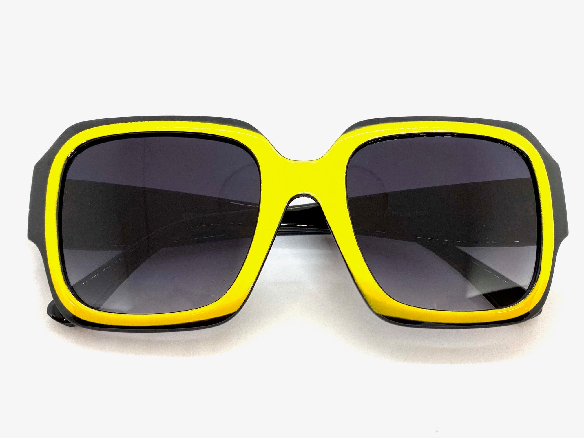 Yellow Lens Sunglasses Square, Yellow Oversized Sunglasses