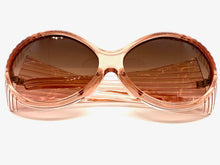 Oversized Exaggerated Vintage Retro Style SUNGLASSES Large Thick Round Champagne Frame 2156