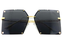 Oversized Exaggerated Vintage Retro Style SUNGLASSES Large Square Dark Lens 2338