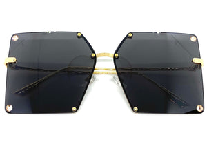 Oversized Exaggerated Vintage Retro Style SUNGLASSES Large Square Dark Lens 2338