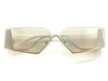 Contemporary Modern Style SUNGLASSES Sleek Design Silver & White Frame 5212