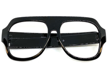 Oversized Classic Vintage Retro Style X-Large Black Lensless Eye Glasses- Frame Only NO Lens 541095