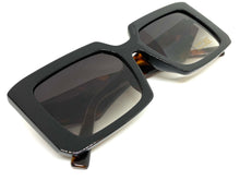 Classic Modern Retro Style SUNGLASSES Black & Tortoise Frame 49034