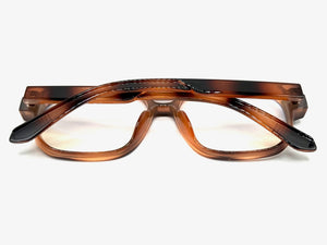 Classic Vintage Retro Style Clear Lens Blue Light Block Computer EYEGLASSES Brown Frame 55013