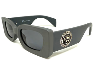 Classic Hardcore Biker Gangster Style SUNGLASSES Gray Frame - Dark Lens 5015