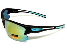 Sporty Wrap Around Cycling Fishing Biker SUNGLASSES Sleek Black Frame - Gold Lens 2754