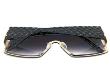 Oversized Contemporary Modern Retro Shield Style SUNGLASSES Large Gray Flat Lens 10861