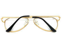 Classic Vintage Retro Aviator Style Clear Lens EYEGLASSES Matte Gold Frame AB255