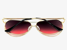 Oversized Exaggerated Vintage Retro Style SUNGLASSES Large Gold Frame A253