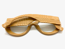 Exaggerated Vintage Retro Style Clear Lens EYEGLASSES Large Round Thick Khaki Frame 81216