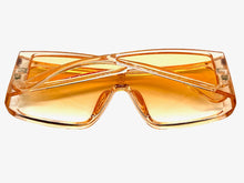 Futuristic Modern Rerto Blinder Shield Style SUNGLASSES Light Peach Frame 6513