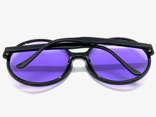 Oversized Classic Vintage Retro Style SUNGLASSES X-Large Round Black Frame 1734