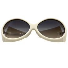 Oversized Exaggerated Vintage Retro Style SUNGLASSES Large Thick Round White Frame 2156