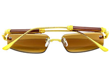 Classy Elegant Luxury Modern Style SUNGLASSES Rimless Gold Frame 5335