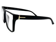 Classy Contemporary Modern Style Clear Lens Blue Light Block Computer EYEGLASSES Black Frame 35004