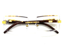 Classy Elegant Luxury Modern Designer Style Clear Lens EYEGLASSES Gold Rimless Frame 5302