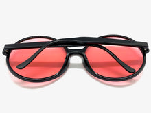 Oversized Classic Vintage Retro Style SUNGLASSES X-Large Round Black Frame 1734