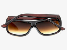 Oversized Classic Vintage Retro Style SUNGLASSES Large Brown Snakeskin Frame 1201