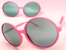Oversized Classic Vintage Retro Style SUNGLASSES X-Large Round Pink Frame 15032