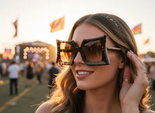Oversized Exaggerated Vintage Retro Style SUNGLASSES Large Tortoise Frame - Honey Lens 1091