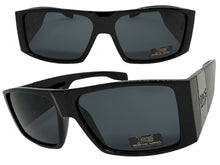 Classic Hardcore Biker Gangster Style LOCS SUNGLASSES Large Thick Black Frame - Dark Lens 91337