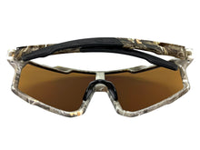 Military Tactical Hunting Fishing Wrap Around Safety SUNGLASSES Large Camouflage Frame - Brown Lens CAMO3