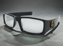 Classic Hardcore Gangster Biker Style Choppers SUNGLASSES Thick Black Frame - Silver Lens 6785